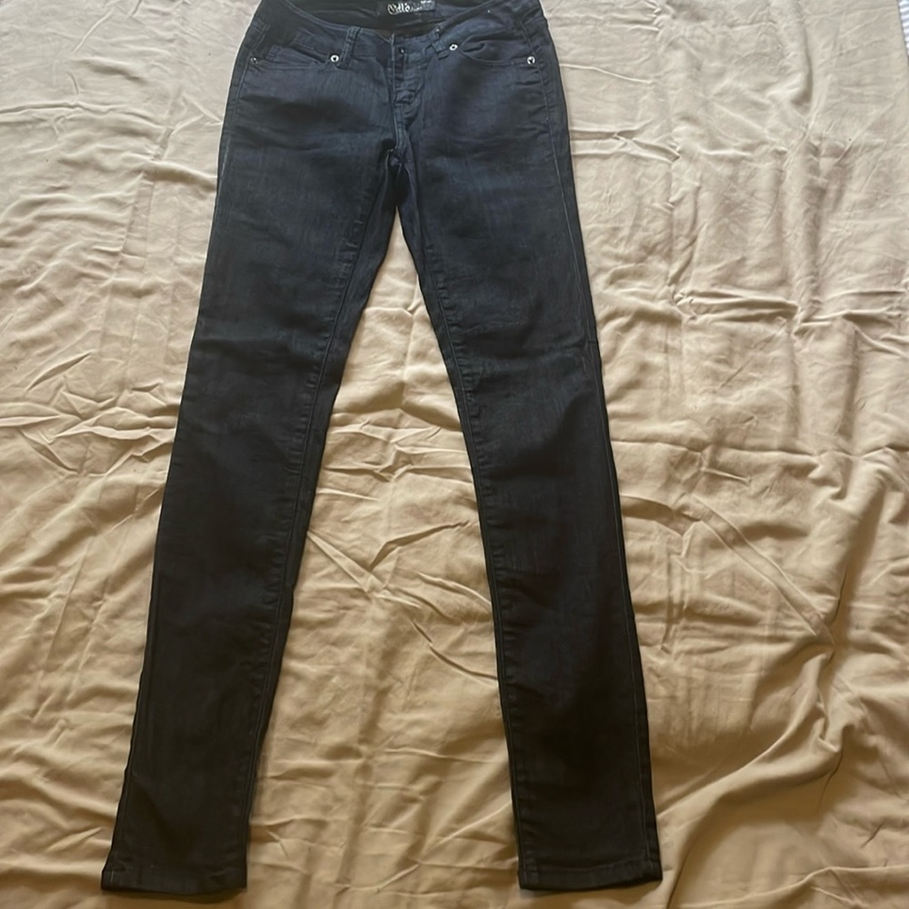 Cello Jeans, stretchy dark denim, size 5 juniors.